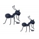 SGRIMALT Set 2 Fourmis murales en métal, Modèle Noir, Longueur 11,50 cm (Grande)