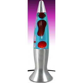 Lava Lamp 40cm couleurs au choix (bleu-rouge)