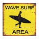 G&S Plaque métal Surf : Wave Surf Area, H 30 cm