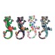 Set 4 magnets Frigo : 4 Lézards Multicolores 2, H 10 cm