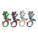 Set 4 magnets Frigo : 4 Lézards Multicolores 2, H 10 cm