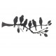 SIGNES GRIMALT Décoration Murale Métal Branche avec Oiseaux – Noir Mat – 100 x 40 cm - Déco Nature Intérieur