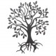 SIGNES GRIMALT Décoration Murale Métal Arbre de Vie – Noir Mat – 57 x 46,5 cm – Design Nature