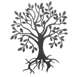 SIGNES GRIMALT Décoration Murale Métal Arbre de Vie – Noir Mat – 57 x 46,5 cm – Design Nature