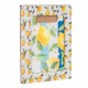 Lot de 4 Planches à Découper en Céramique Motif Citrons & Fleurs – 24 x 18 cm – Décor Méditerranéen Jaune, Vert & Bleu