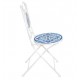 SIGNES GRIMALT Chaise Pliante Mosaïque en Métal et Céramique – Bleu et Blanc – Intérieur/Extérieur 89 cm