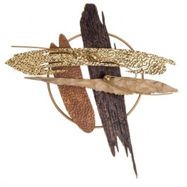 SIGNES GRIMALT Décoration Murale Métal Design Abstrait – Or, Brun et Beige – Sculpture Murale 68 x 61 cm