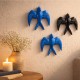 SIGNES GRIMALT Hirondelle Murale en Résine Noir Brillant – Décoration Murale Oiseau Design 3D – 12 x 13,5 x 3,5 cm
