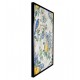 SIGNES GRIMALT Tableau Oiseaux & Citrons 60x80 cm – Toile Imprimée Cadre Noir – Déco Murale Florale & Nature – Épaisseur 3 cm