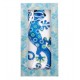SIGNES GRIMALT Grande Décoration Murale Lézard en Métal Bleu 45 cm – Sculpture Murale Design Marin & Contemporain