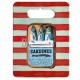 Lot de 4 Planches à Découper en Céramique Motif Sardines – 24 x 18 cm – Décor Marin Rayures Bleu & Rouge – Cuisine Bord de Mer