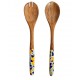 Set Cuillère & Fourchette à Salade Motif Citrons – Bois de Manguier & Résine – 33 cm – Collection HappyDko