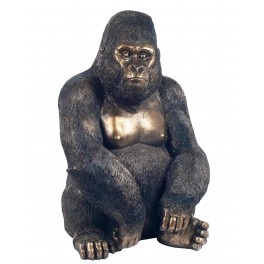 SIGNES GRIMALT Statuette Gorille XXL : Finition Antic Line, Polyrésine satinée, Hauteur 91 cm