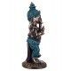 ORIGEN Grande Statuette Ganesh Antic Line Bleue, H 31 cm