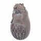 LE MONDE DES ANIMAUX Statue Chouette de Décoration Grise et Or 21 cm