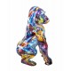 Statue Gorille Design, Collection Ubik, Pop Culture, Bleu, Hauteur 45 cm