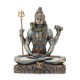 ORIGEN Statuette Bleutée Shiva, Dieu Hindou de la Connaissance Universelle, H 16 cm