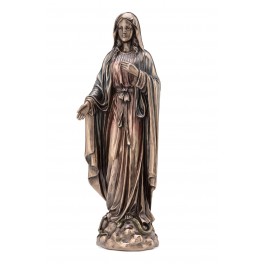 ORIGEN Statue Résine Aspect Bronze, La Vierge Marie, Antic Line, Hauteur 28 cm