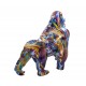 Statue Gorille Design, Collection Ubik, Pop Culture, Bleu, L 57 cm
