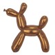 Statuette Design Chien : Le Grand Chien Doré en Ballons gonflables, H 27 cm
