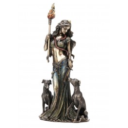 Signes Grimalt Statue Déesse Grecque Hécate, Déesse de la Lune et des carrefours. H 33 cm