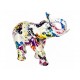 Statuette Design Pop Art : Le Grand Eléphant, Collection Ubik, Longueur 21 cm