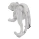 Statuette petite panthère design : Modèle Blanc effet Marbré, L 28 cm