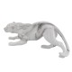 Statuette petite panthère design : Modèle Blanc effet Marbré, L 28 cm