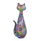 SGRIMALT Statuette Design : Le Grand Chat, Motif Brocard stylisé, H 20 cm
