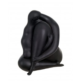 SIGNES GRIMALT Statue Femme contemporaine en résine, Couleur Noir, 20 x 18 x 13 cm