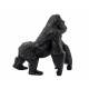 SGRIMALT Statuette Gorille XL Noir, Collection Black Rock, Polyrésine Semi-Brillante, L 43 cm