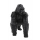SGRIMALT Statuette Gorille XL Noir, Collection Black Rock, Polyrésine Semi-Brillante, L 43 cm