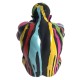 Statue Design Introspection, Modèle Pop Art et Coulées de Peinture, H 15 cm