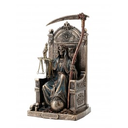 ORIGEN Statue Résine : Santa Muerte et la Faux, Folklore Sud Américain, Antic Line, H 21 cm