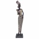 ORIGEN Statuette Grande Africaine Debout et Jarre, Collection Kentan, H 33 cm