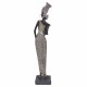 ORIGEN Statuette Grande Africaine Debout et Jarre, Collection Kentan, H 33 cm