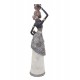 ORIGEN Statuette Grande Africaine Debout et Robe nacrée, Collection Afrikana, H 40,5 cm
