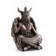 ORIGEN Statue Mythologie Occulte, Baphomet, l'idole barbue à tête de bouc, H 13 cm