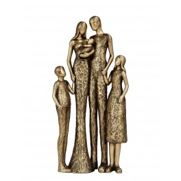 SIGNES GRIMALT Statuette Famille Design, Couple et 3 Enfants, Collection Romance, Hauteur 24 cm