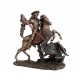 SIGNES GRIMALT Statuette résine Antic Line : Saint George et Le Dragon, Longueur 26 cm