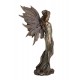 SIGNES GRIMALT Statuette Résine Antic Line : Fée en Robe Longue et Chevelure dorée, Hauteur 24,5 cm