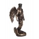 SIGNES GRIMALT Statuette Résine Antic Line : Ange ailé Steampunk et Socle Main Ouverte, Hauteur 30 cm