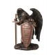 SIGNES GRIMALT Statuette résine Antic Line : Le Guerrier de Dieu, Bouclier et Psaume 144, Hauteur 21 cm