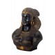 SIGNES GRIMALT Statue XL Egytpte en résine, Buste de Cléopâtre, Doré et Noir, Hauteur 54 cm