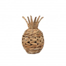 SIGNES GRIMALT Statue Ananas en Fibres Naturelles tressées, Jacynthe d'eau, Ethnique et bohème, Hauteur 28 cm