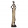 SIGNES GRIMALT Grande Statuette Africaine sur Socle, Beige et Marron, Collection DAKA, Hauteur 53 cm