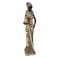 SIGNES GRIMALT Grande Statuette Africaine et Jarre, Beige et Marron, Collection DAKA, Hauteur 36 cm