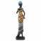 SIGNES GRIMALT Statue Africaine sur Socle, résine Multicolore, Collection MIKAKOLOR, Hauteur 32 cm