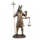 SIGNES GRIMALT Statue Dieu égyptien, Anubis et Balance de la Justice, Finition Antic Line, Hauteur 27 cm