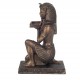 SIGNES GRIMALT Statue Pharaon, Roi d'Egypte, Composition résine et Couleurs ambrées, Hauteur 25 cm